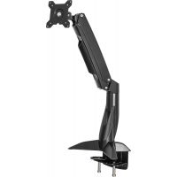 GS110C AAVARA SINGLE MONITOR STAND with 2 PIVOT, CLAMP + GROMET FREESTYLE .CURVED SCREEN, up to 49".