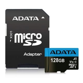 128GB ADATA microSDXC  UHS-I CLASS 10 Retai W/ Adaptor -  AUSDX128GUICL10A1-RA1