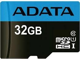 32GB ADATA microSDHC CLASS 10 Retail W/1 Adaptor  -  AUSDH32GUICL10-RA1