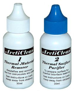 ARCTIC SILVER ArctiClean 1 & 2 Thermal Material Remover and Surface Purifier 60ml set (30ml x2) 