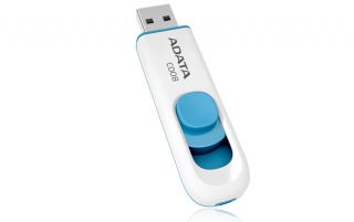 ADATA 16GB C008 WHITE FLASH DRIVE USB2.0 - AC008-16G-RWE