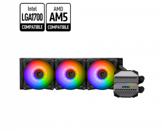 MSI MAG CORE LIQUID M360 - ARGB, PWM, 3*Fans, 120*120*25mm.