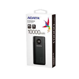 ADATA AP10000QCD Digital Power Bank 10050mAh, 2*USB, Black - AP10000QCD-DGT-CBK