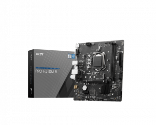 H510M-B MOTHERBOARD. Supports 10th Gen Intel Core and Pentium Gold/Celeron processors for LGA 1200 Socket