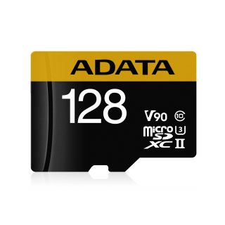 128GB ADATA Premier ONE microSDXC UHS-II U3 Class 10 (retail w/adaptor) -  AUSDX128GUII3CL10-CA1 