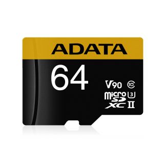 64GB ADATA Premier ONE microSDXC UHS-II U3 Class 10 (retail w/adaptor) -  AUSDX64GUII3CL10-CA1