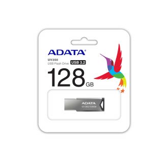 ADATA 128GB UV350 FLASH DRIVE USB3.2 - AUV350-128G-RBK